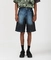 Spray Dyed Straight Fit Denim Shorts