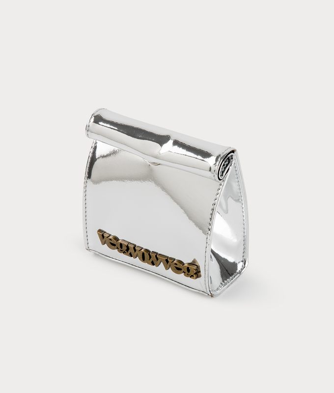 Metallic Logo Crossbody Bag