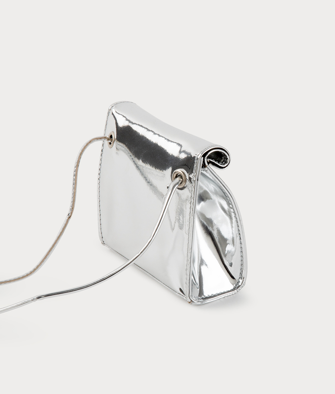 Metallic Logo Crossbody Bag