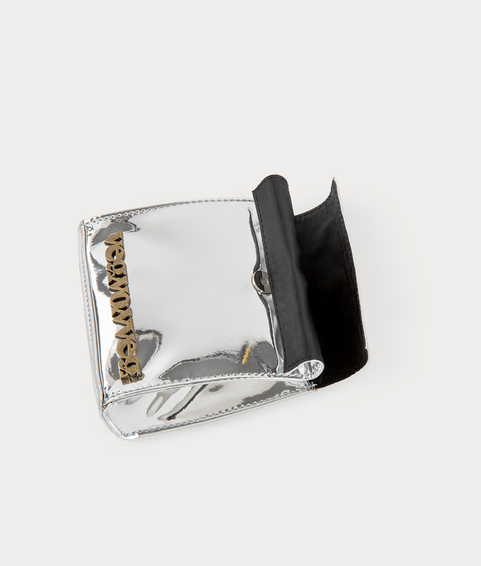 Metallic Logo Crossbody Bag