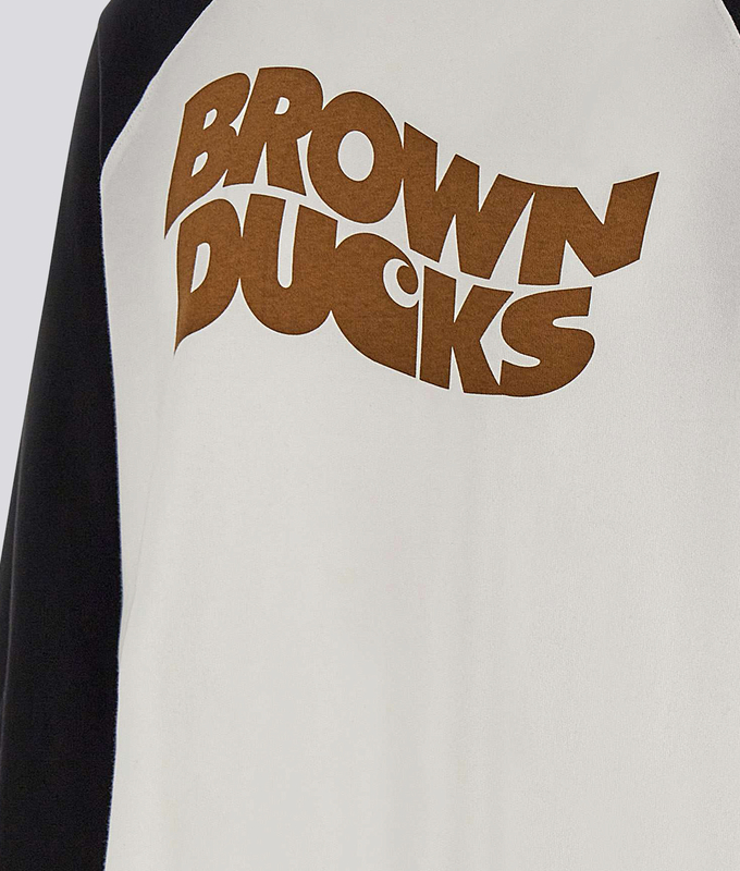 Long Sleeve Brown Ducks Baseball T-Shirt