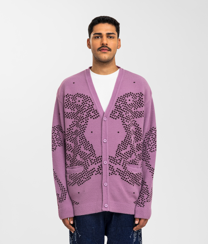 Jacquard Knit Cardigan