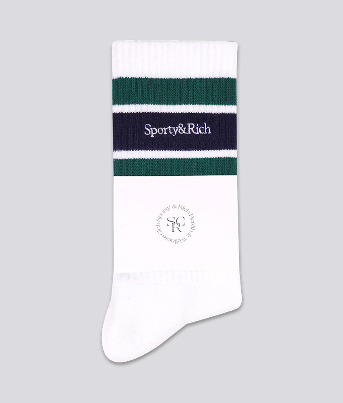 Serif Logo Striped Socks