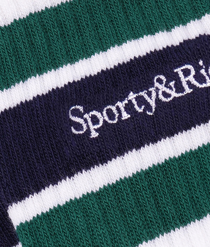 Serif Logo Striped Socks