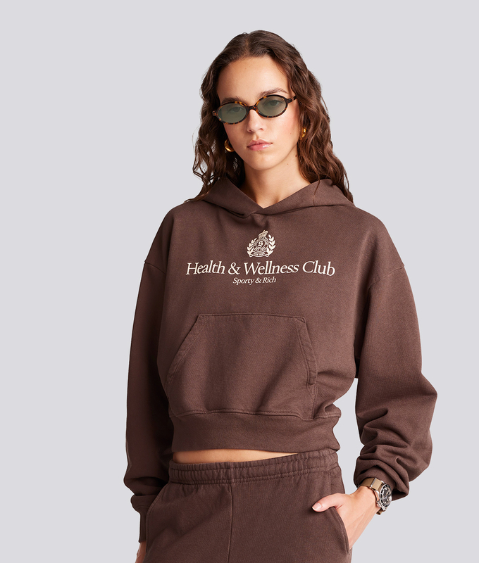 Health  Wellness Crest Cropped Hoodie