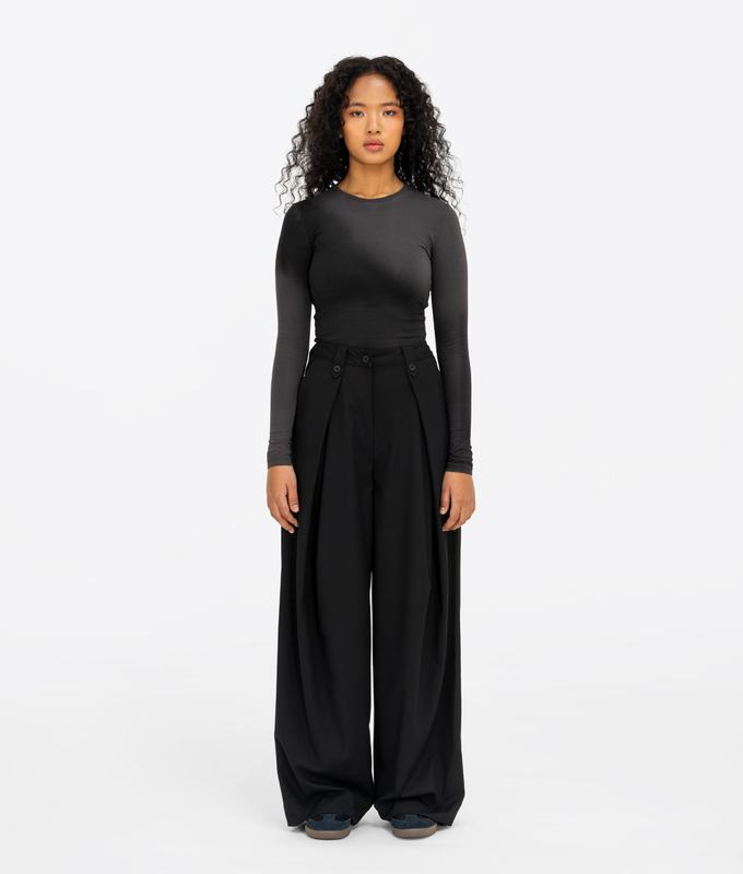 Wide Leg Pleated Pants
