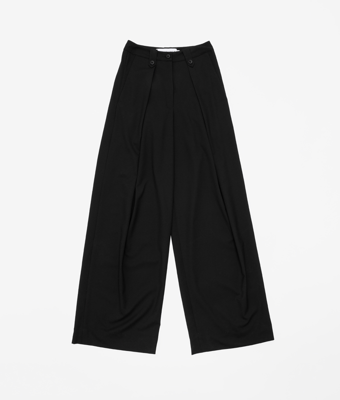 Wide Leg Pleated Pants