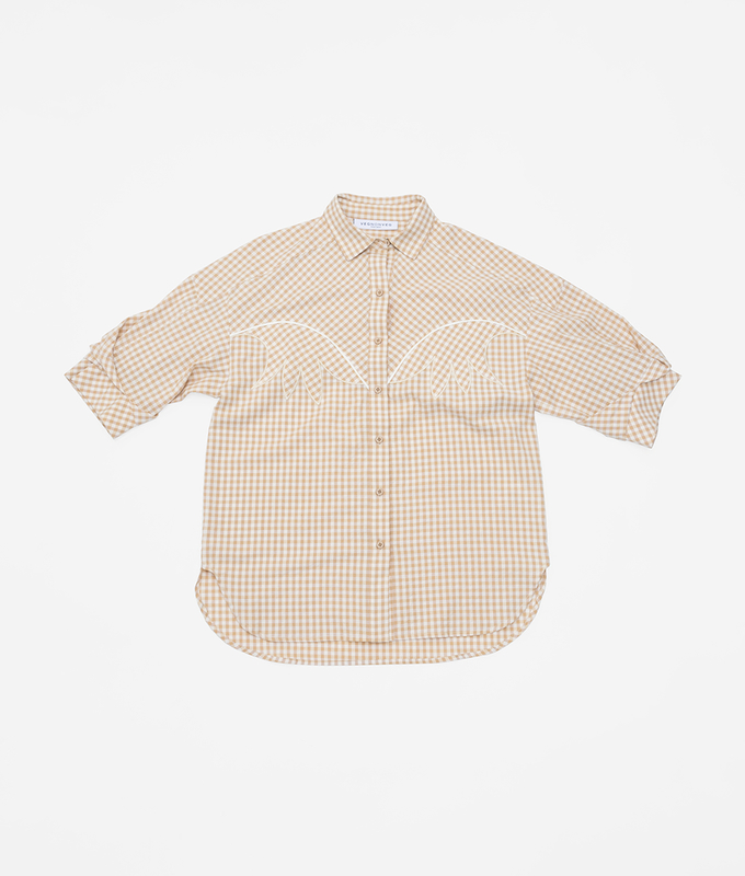 Oversized Floral Check Shirt