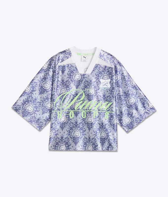 LACE EM UP DIVISION PRINTED TOP