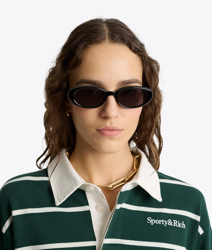 SERIF LOGO CROPPED RUGBY POLO