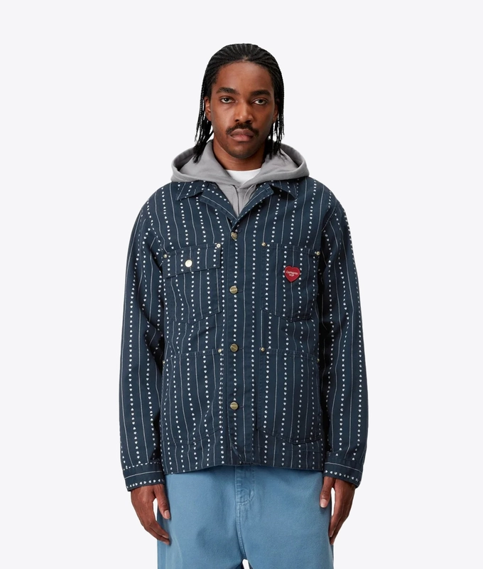 DREWE CHORE PINSTRIPE COAT