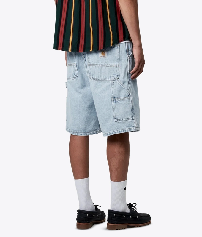 HEAVY STONE WASHED DOUBLE KNEE SHORT