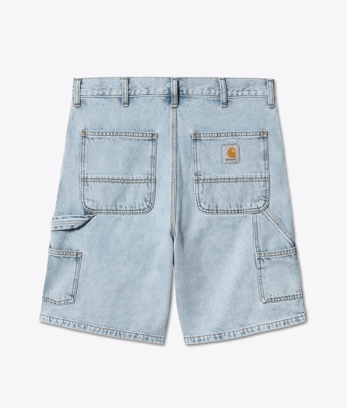 HEAVY STONE WASHED DOUBLE KNEE SHORT