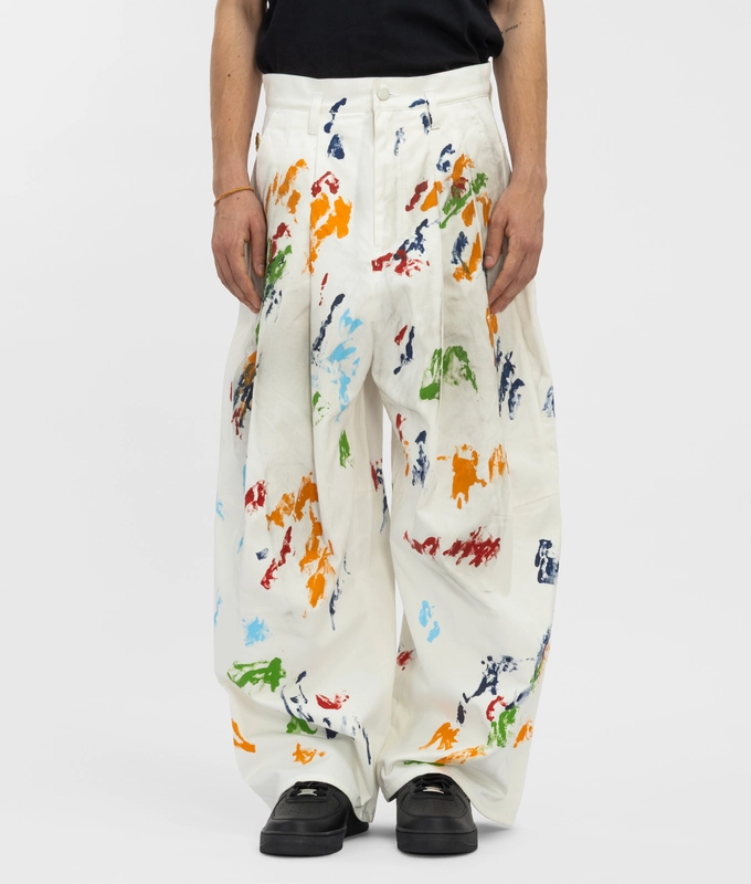 Hi BAGGY PANT WITH HAND PAINTING