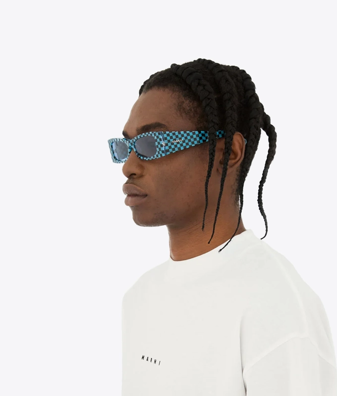 X MARNI ZOKOA CHECKERED SUNGLASSES