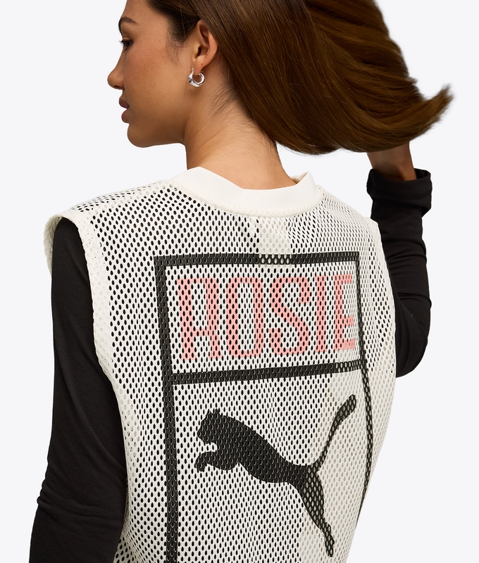 X ROSE RELAXED MESH TOP