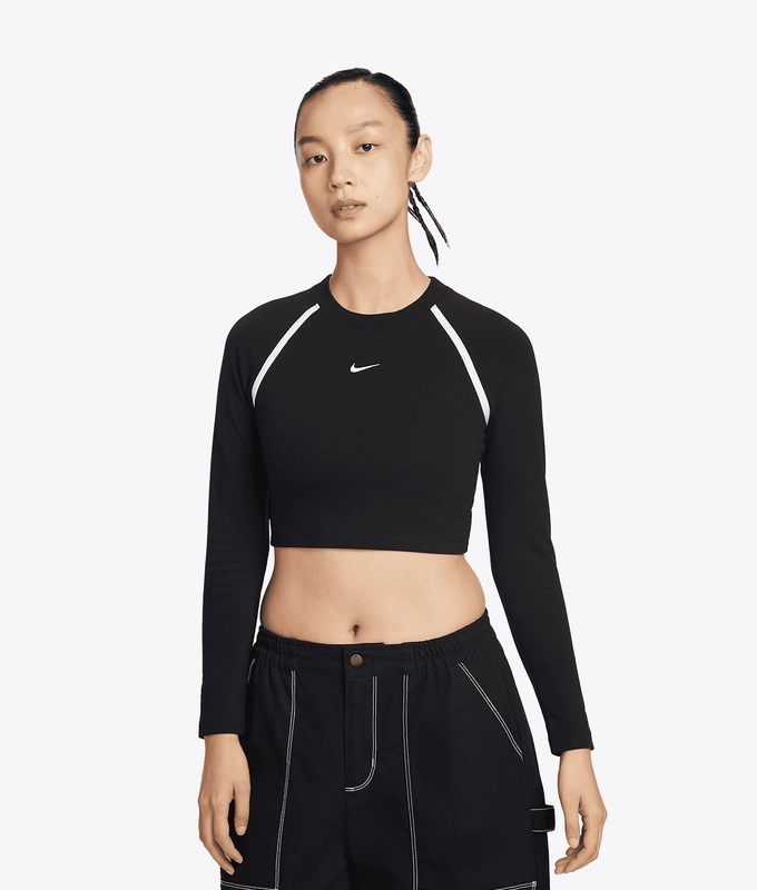 NIKE SPORTSWEAR STREET LONG SLEEVE BODY BOLD CROP TOP