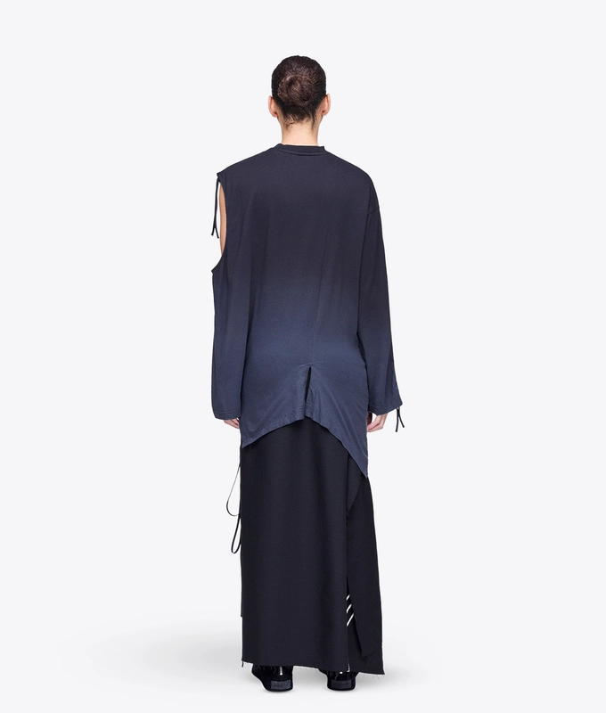 DIP DYE CINCHED DRAPE TEE