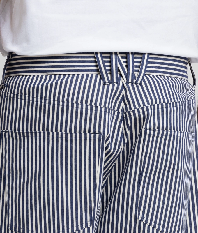 Striped Barrel Leg Pants