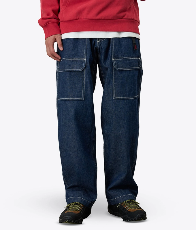 RINSED DENIM EQUIPMENT PANT