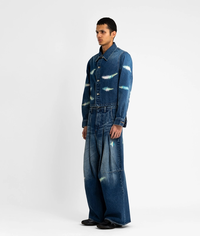 DAMAGED ORDINARY FRENCH WORKER JACKET