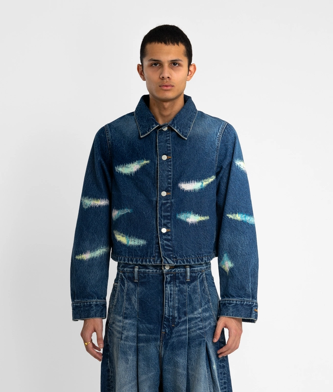 DAMAGED ORDINARY FRENCH WORKER JACKET