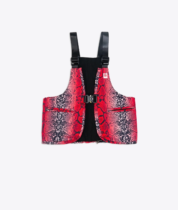 SNAKESKIN CONVERTIBLE VEST TOTE