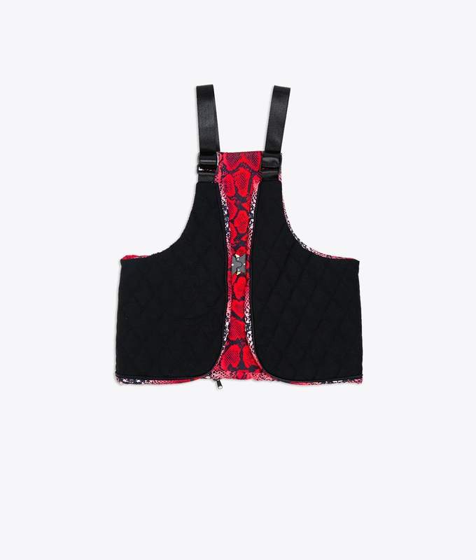 SNAKESKIN CONVERTIBLE VEST TOTE