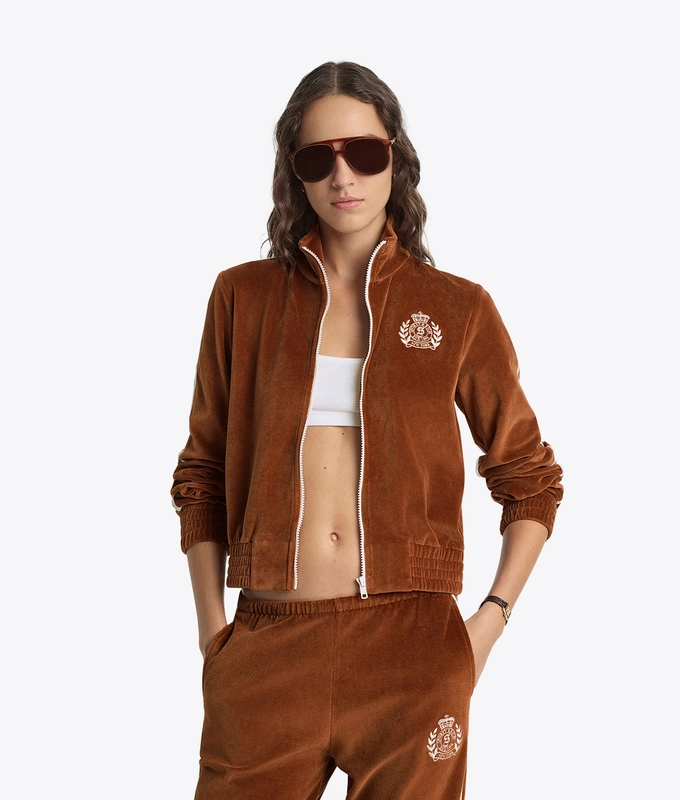 NEW YORK CREST ELIO VELOUR TRACK JACKET
