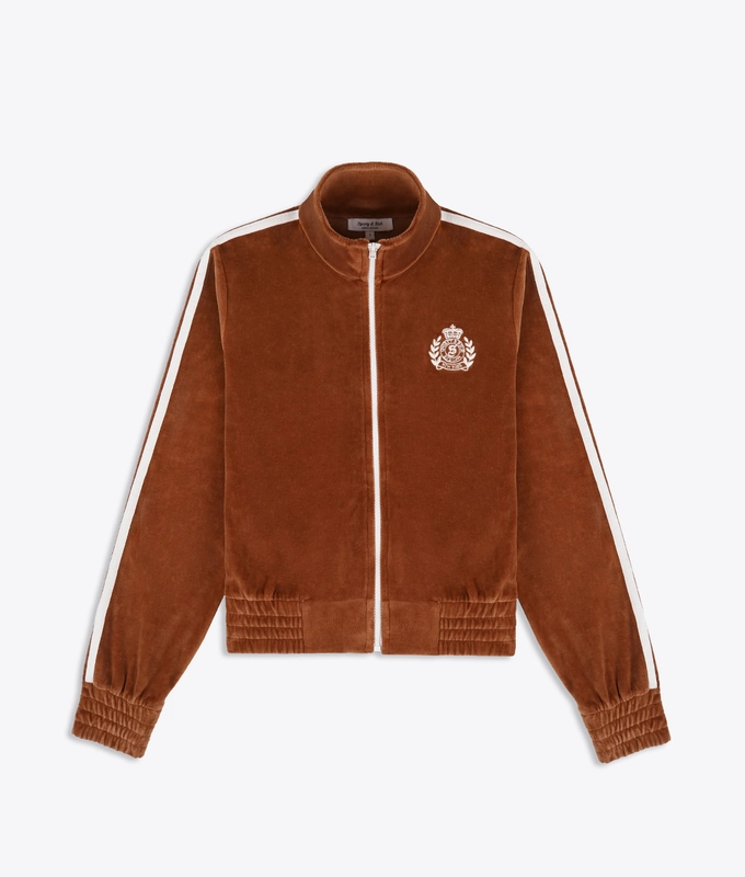 NEW YORK CREST ELIO VELOUR TRACK JACKET