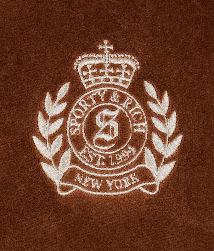 NEW YORK CREST ELIO VELOUR TRACK JACKET