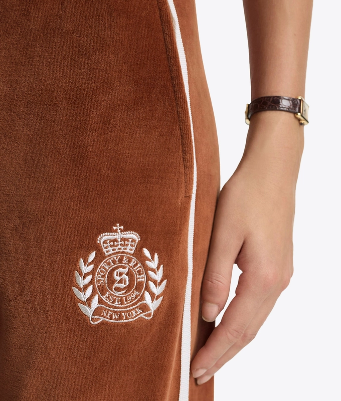 NEW YORK CREST VELOUR SWEATPANT