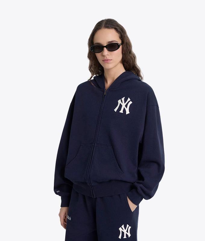 X YANKEES HERITAGE SERIF ZIP HOODIE