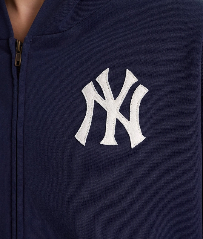 X YANKEES HERITAGE SERIF ZIP HOODIE