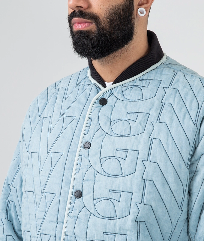 Quilted Bomber Neck Jacket